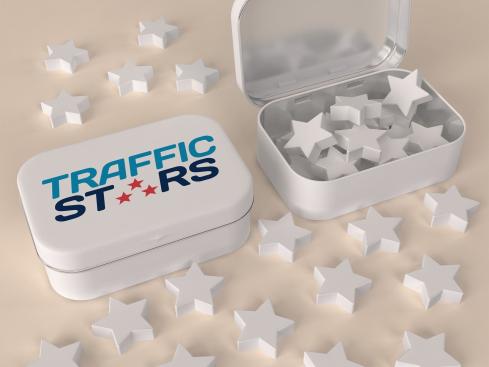 Werbe-mints in Sternform